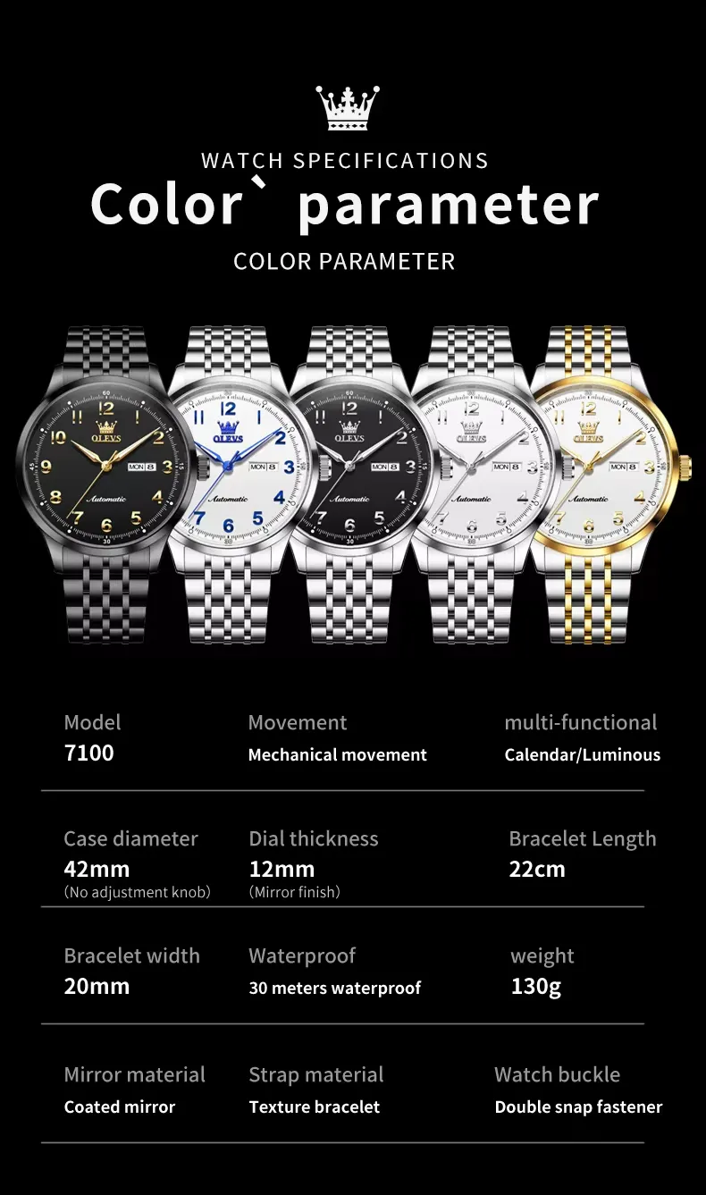 Olevs Men's Watch 7100