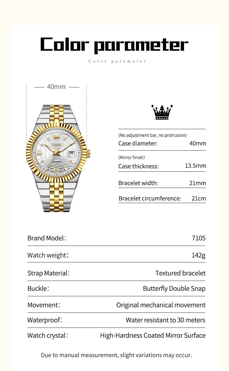 Olevs Men's Watch 7105