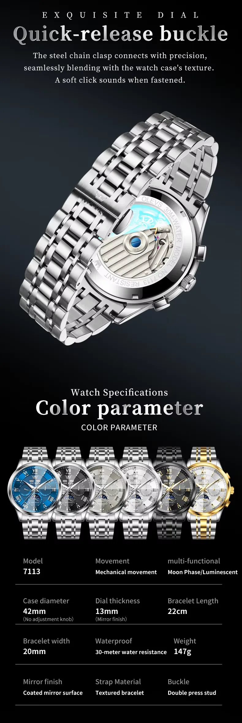 OLEVS Men's Watch 7113
