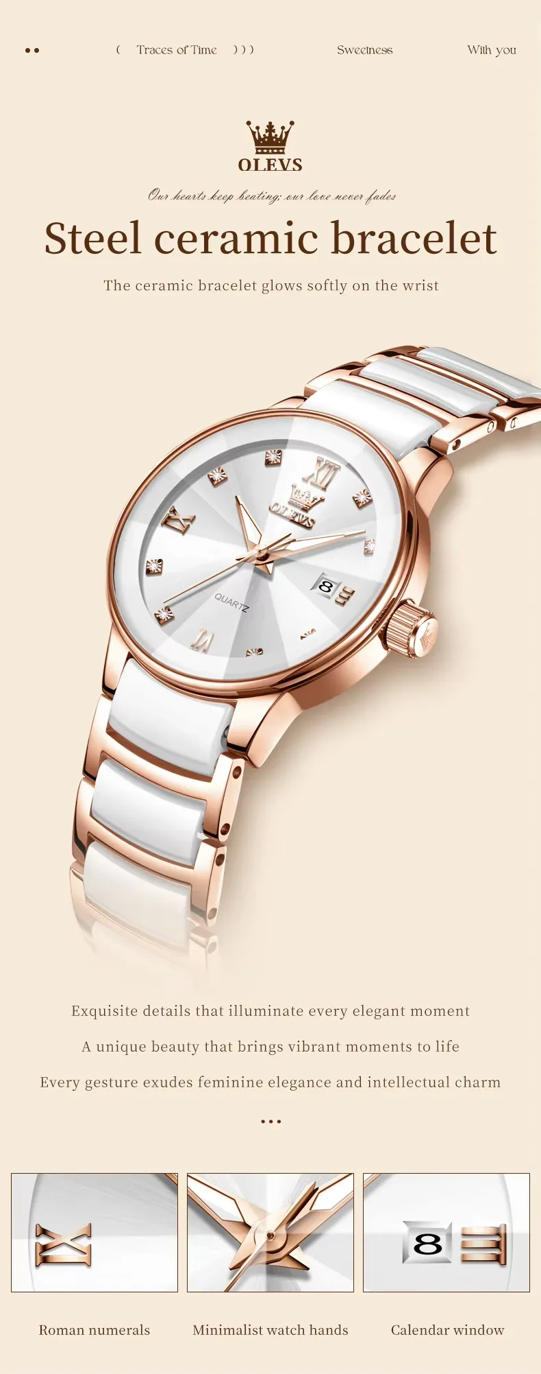 Olevs Couple Watch 7114