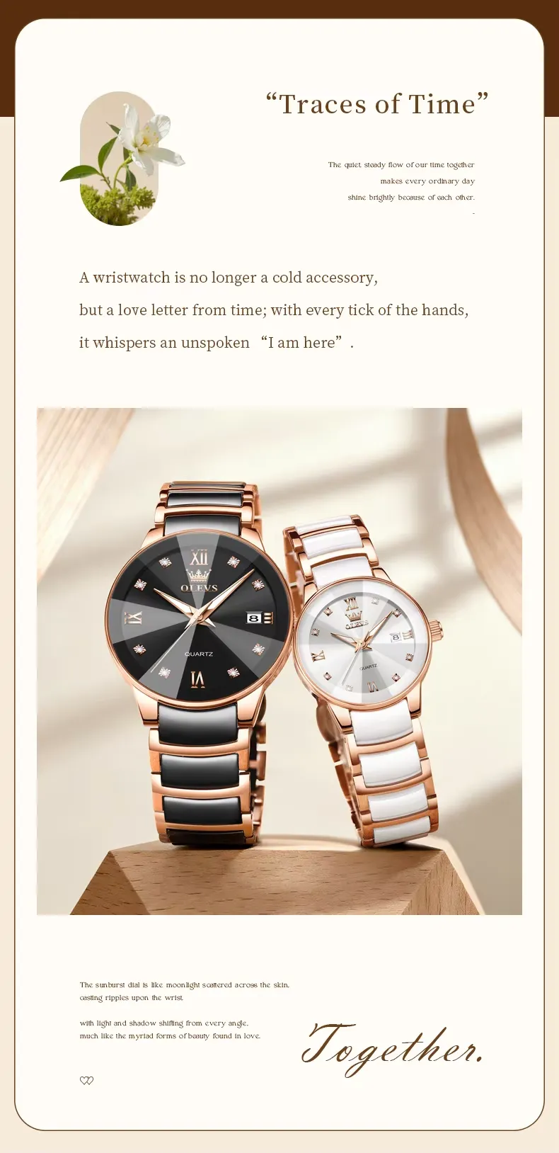 Olevs Couple Watch 7114