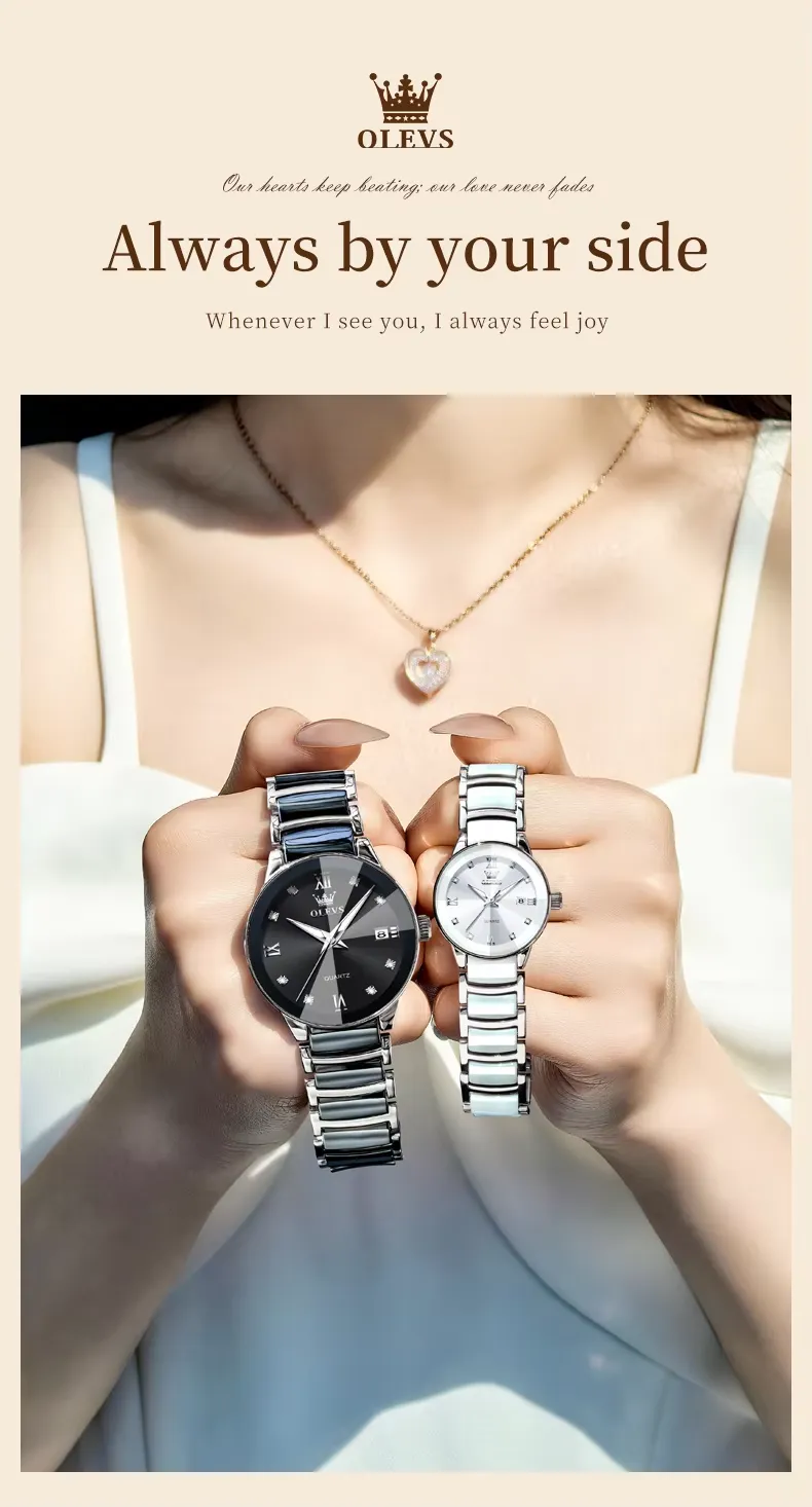 Olevs Couple Watch 7114