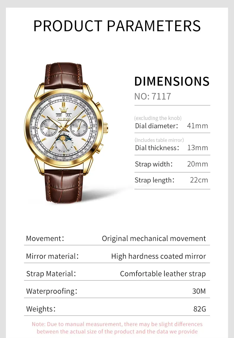 Olevs Men's Watch 7117