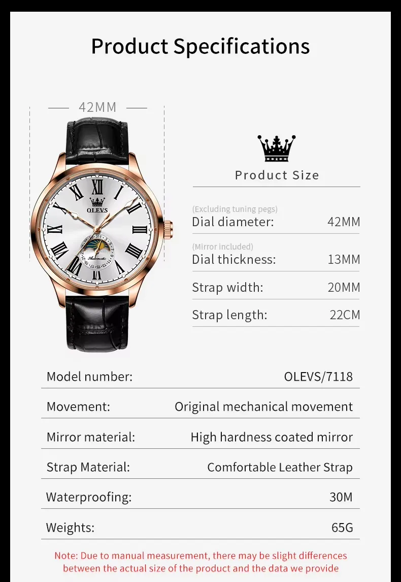 Olevs Men's Watch 7118