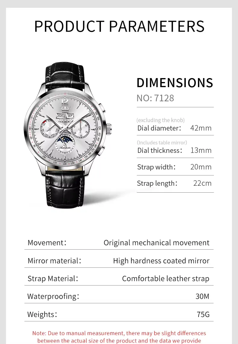Olevs Men's Watch 7128