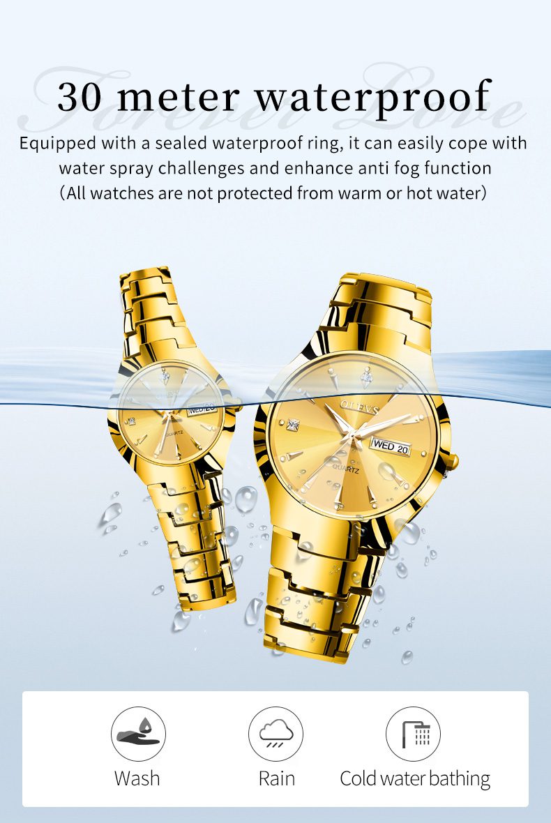 Olevs Couple Watch 8697