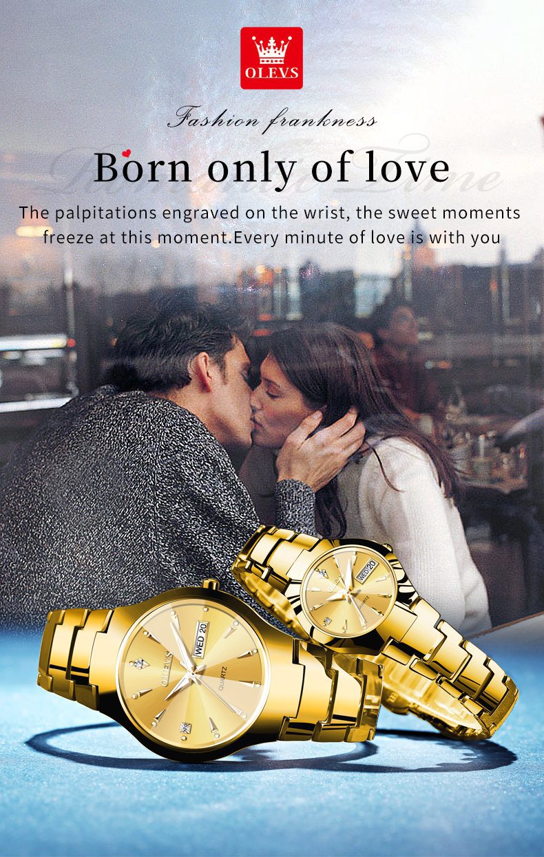 Olevs Couple Watch 8697