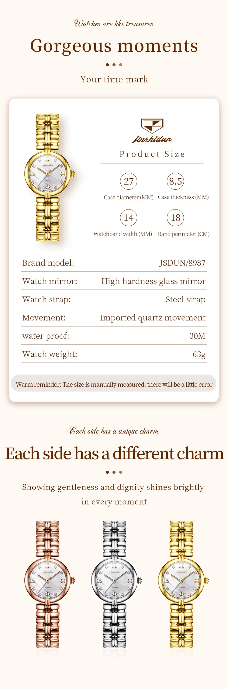 JSDUN Women's Watch 8987