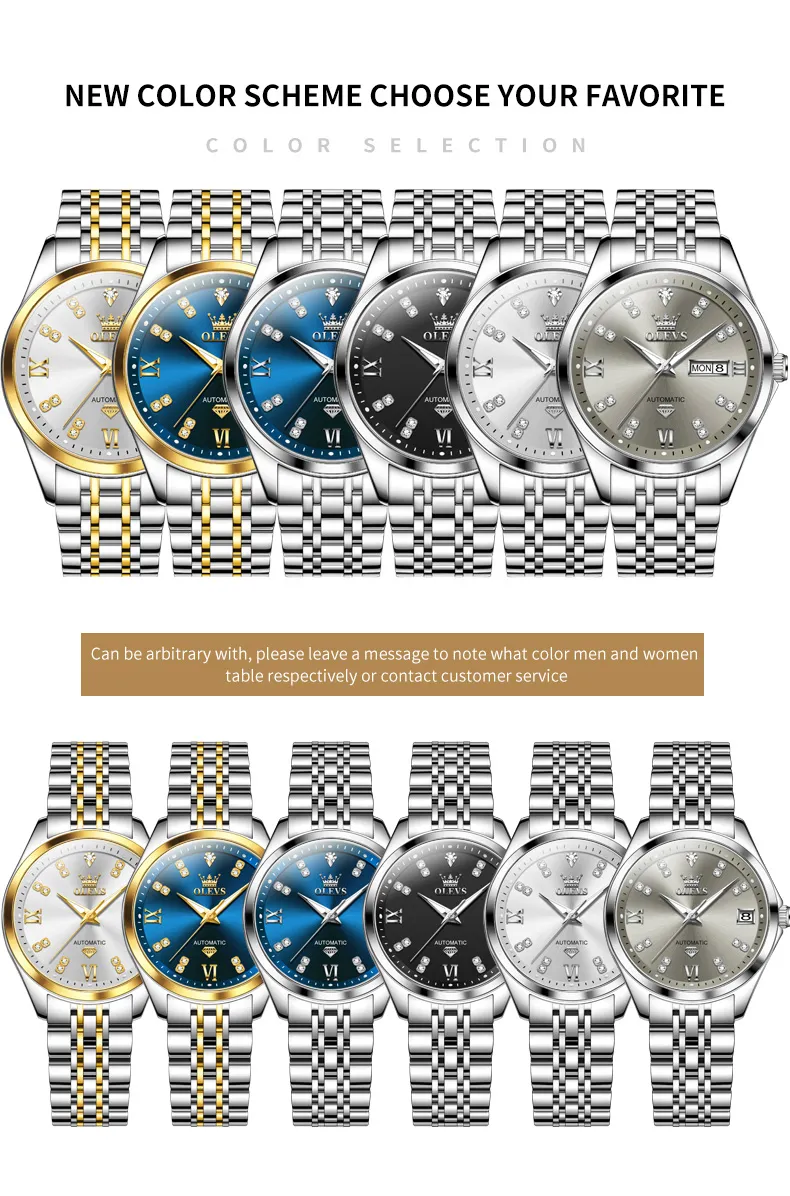 Olevs Couple Watch 9801