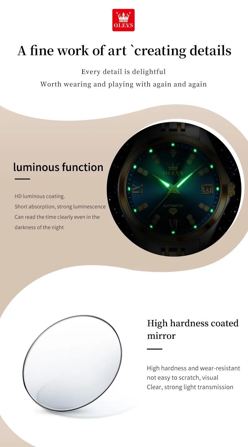 Olevs Couple Watch 9801