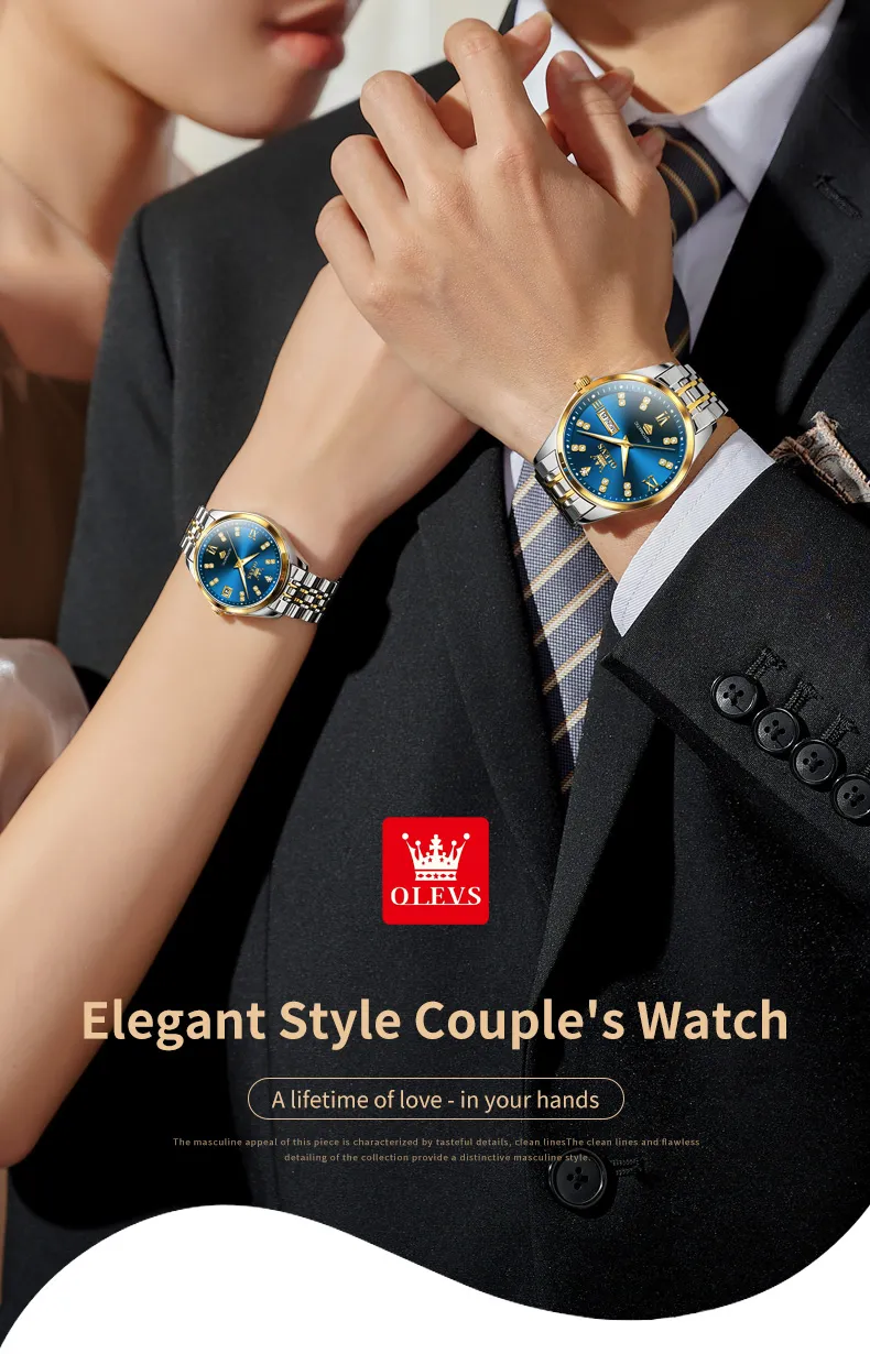 Olevs Couple Watch 9801