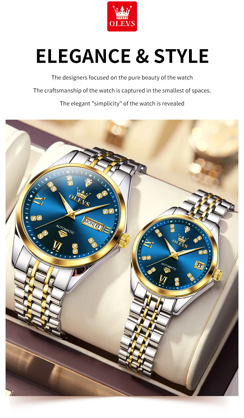 Olevs Couple Watch 9801