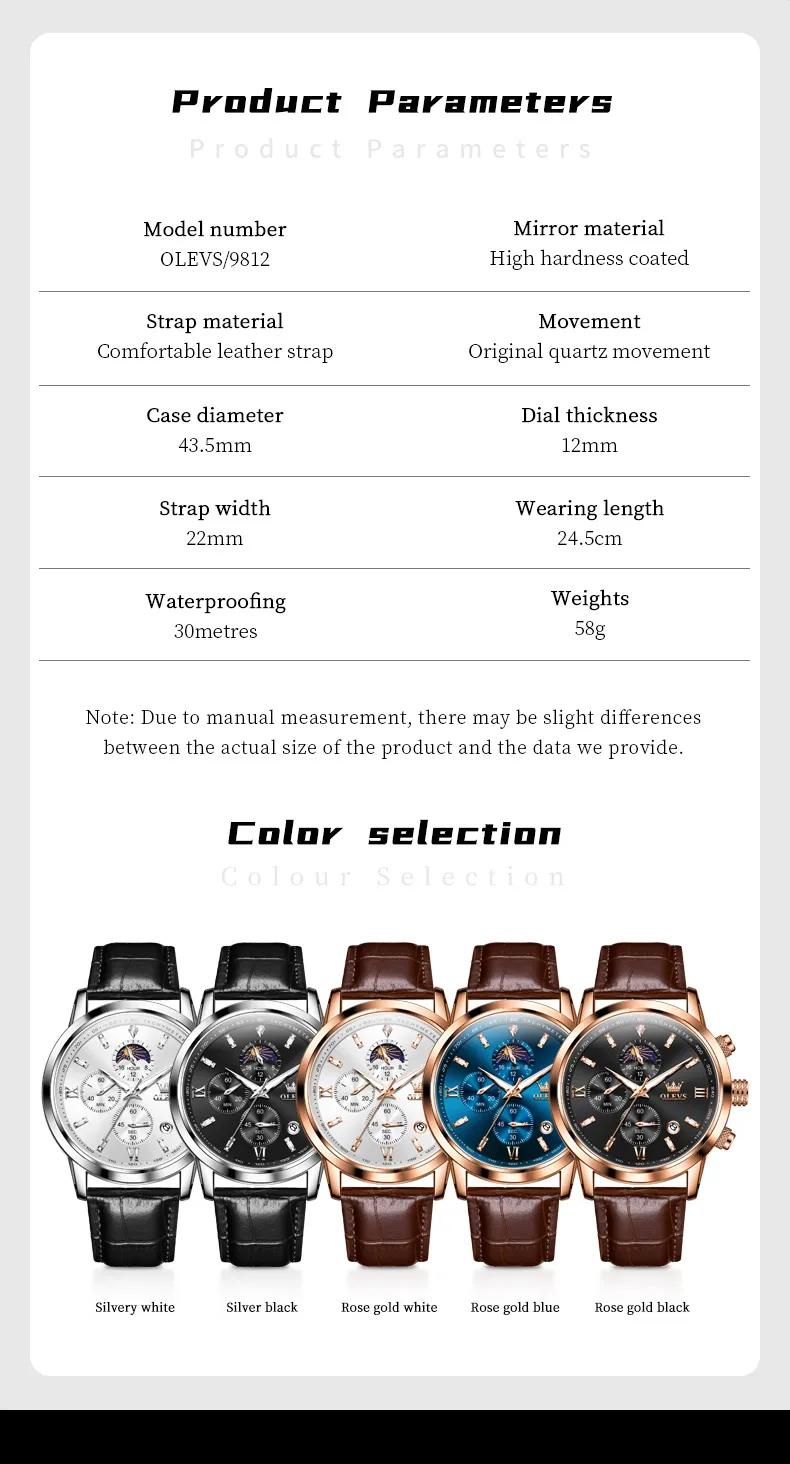 Olevs Men's Watch 9812