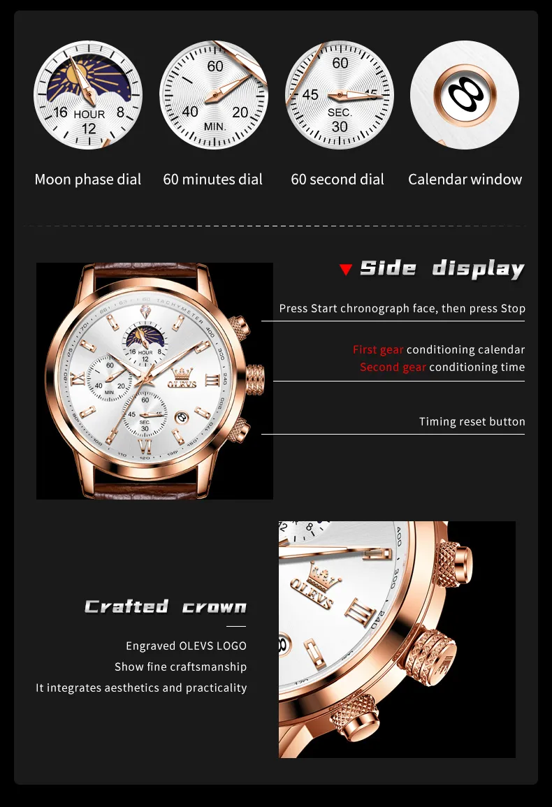 Olevs Men's Watch 9812