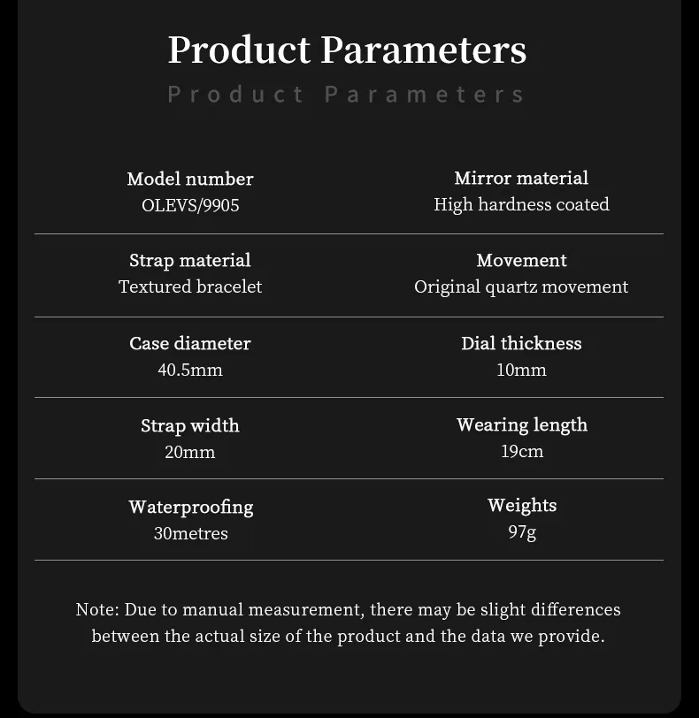 Olevs Men's Watch 9905