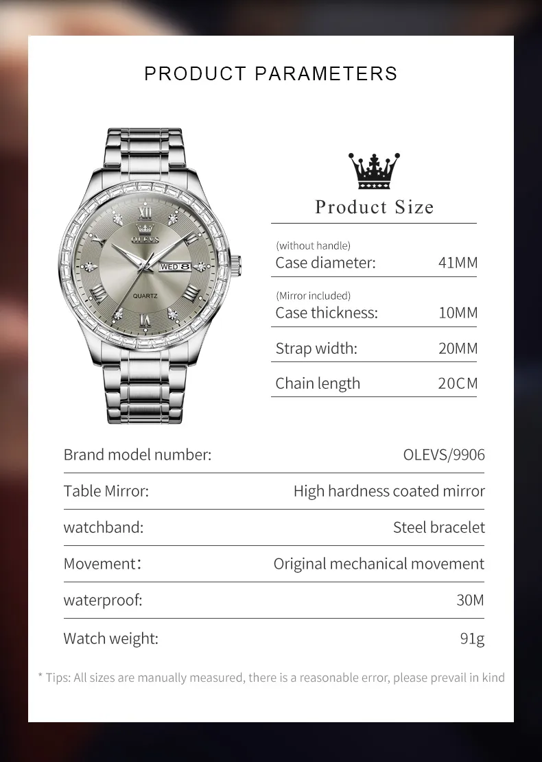 Olevs Men's Watch 9906