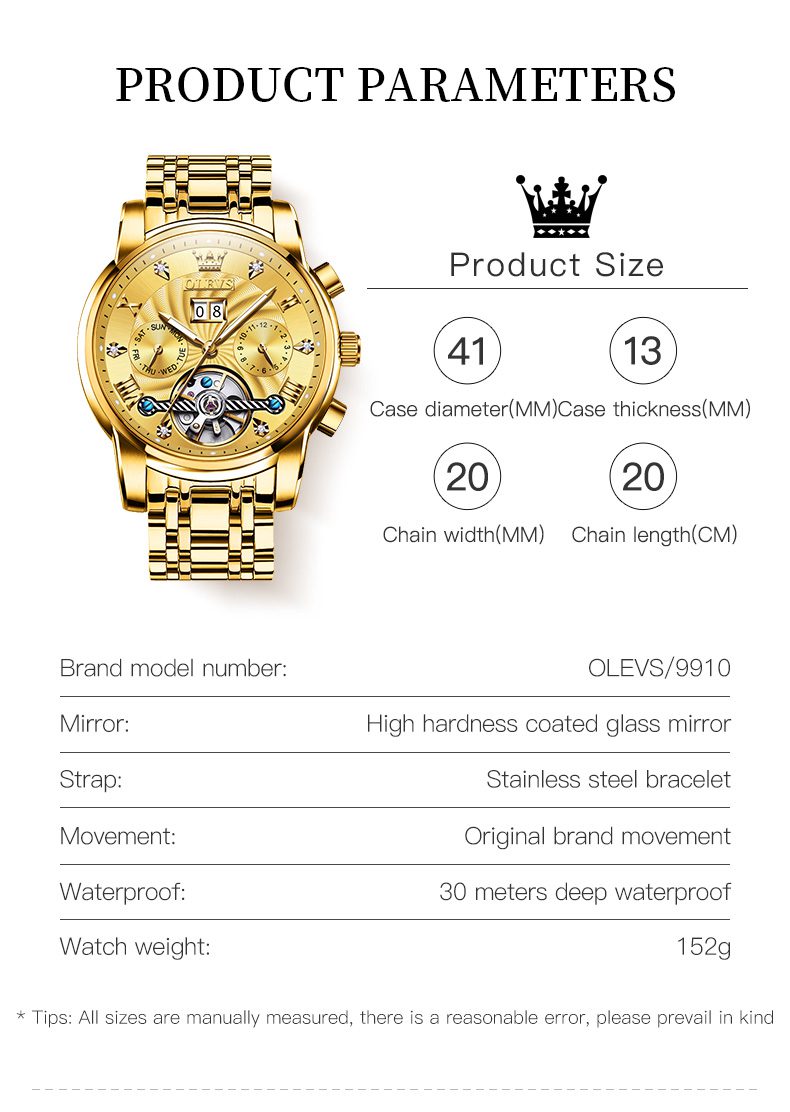 Olevs Men's Watch 9910