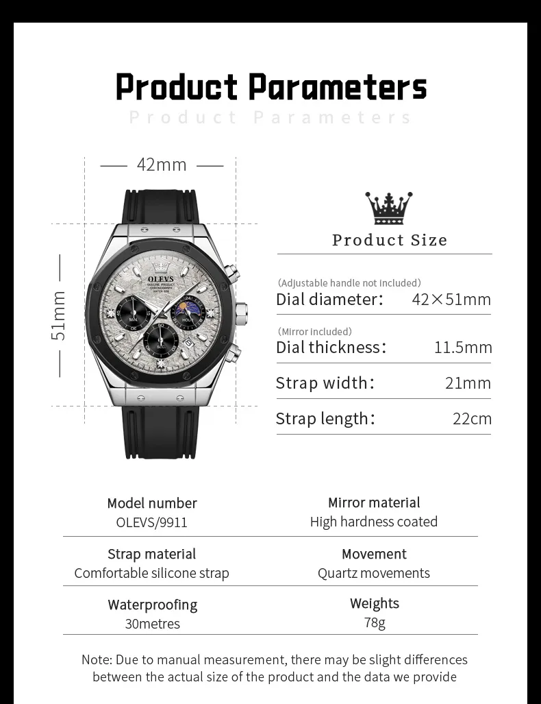 Olevs Men's Watch 9911