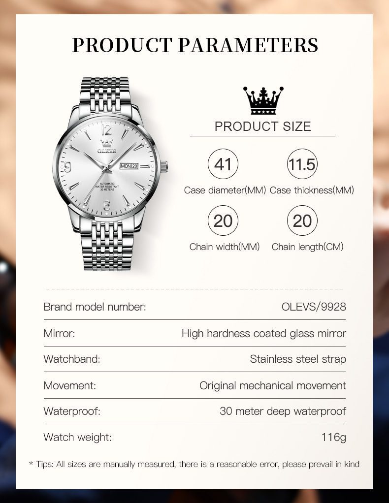 Olevs Men's Watch 9928