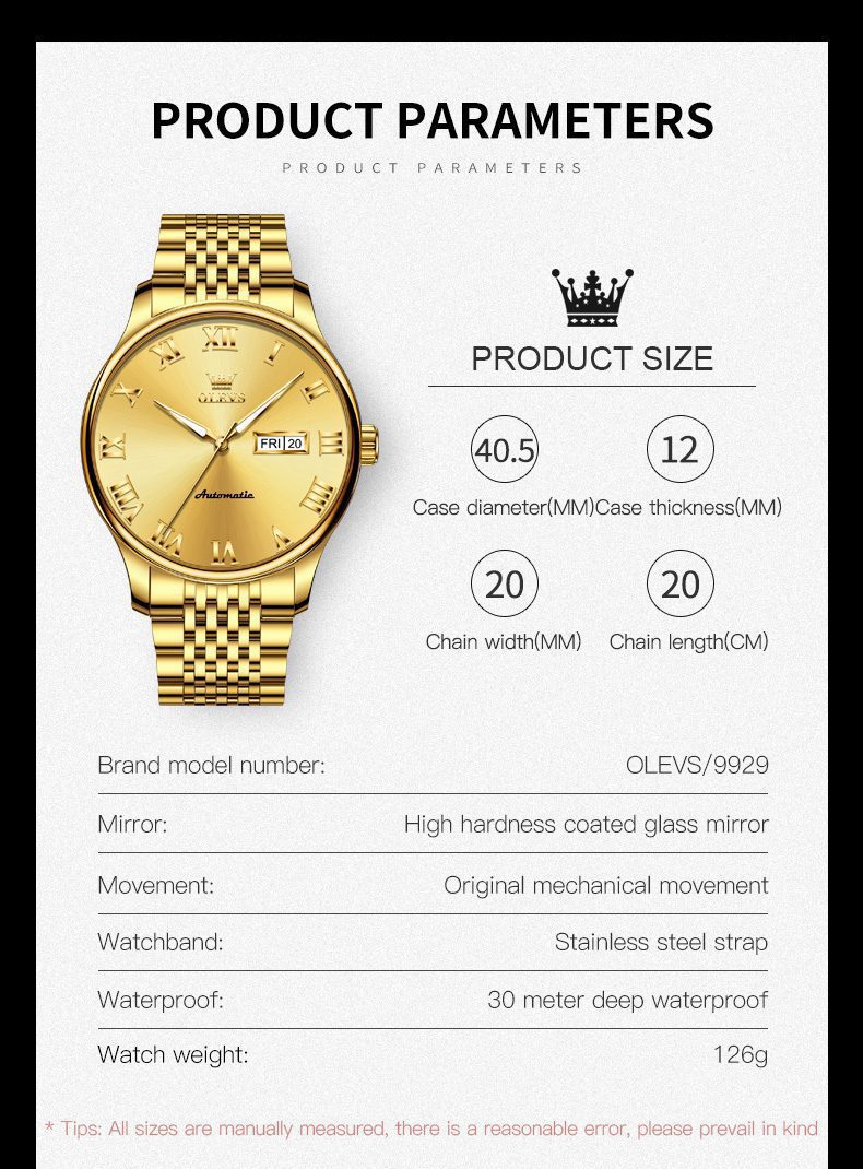 Olevs Men's Watch 9929