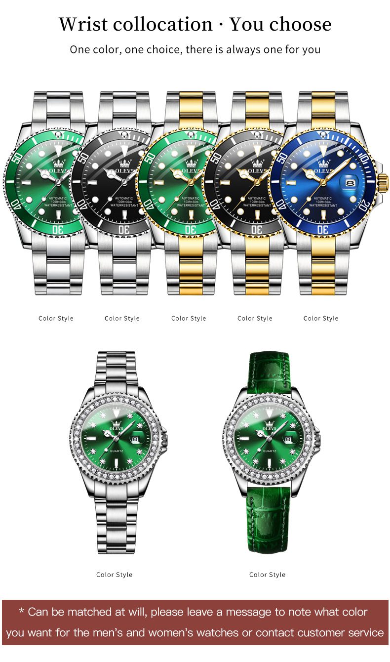 Olevs Couple Watch 9945