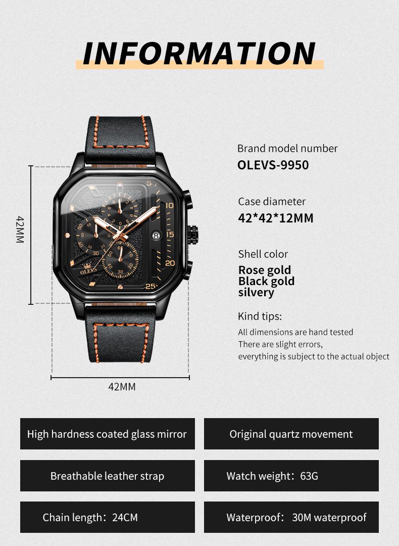 Olevs Men's Watch 9950
