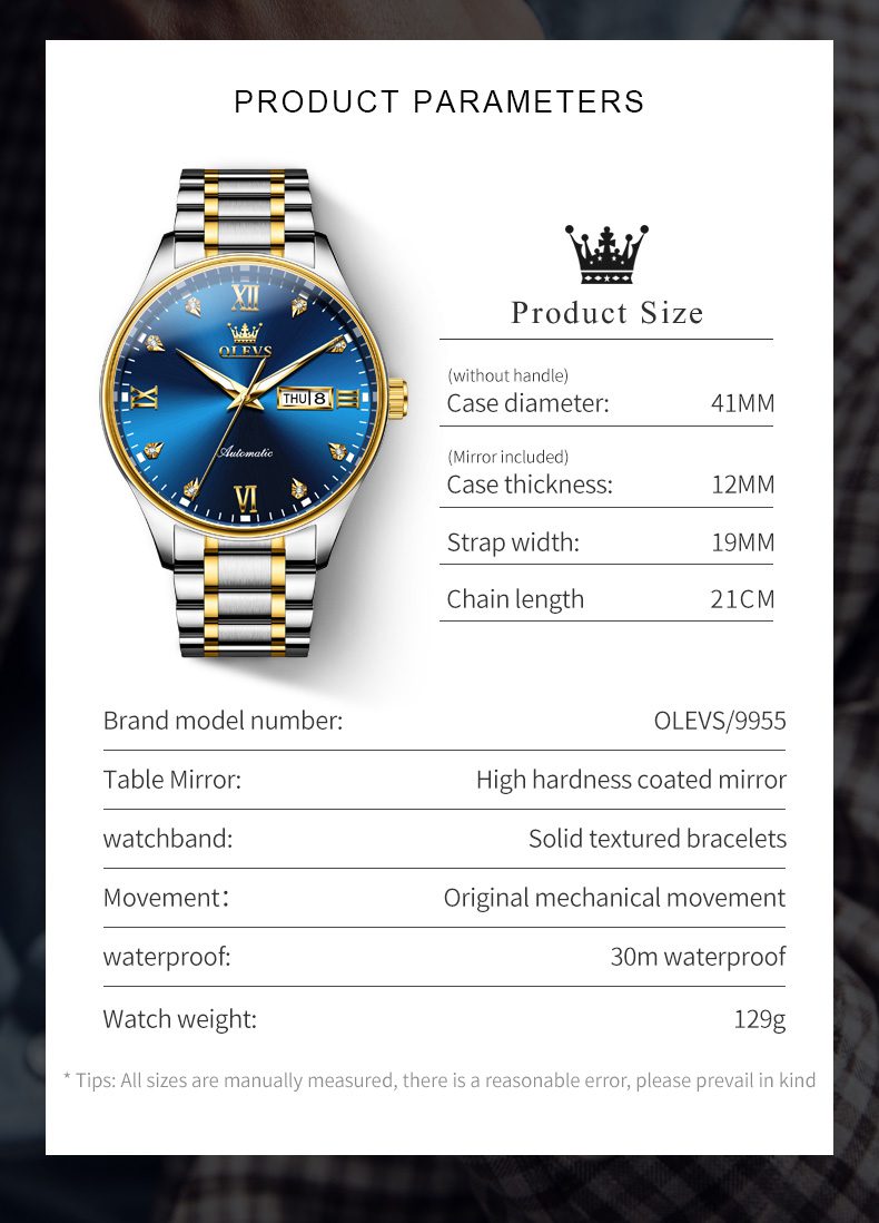 Olevs Men's Watch 9955