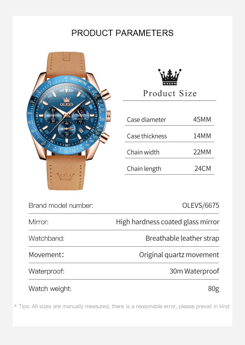 Olevs Men's Watch 9957