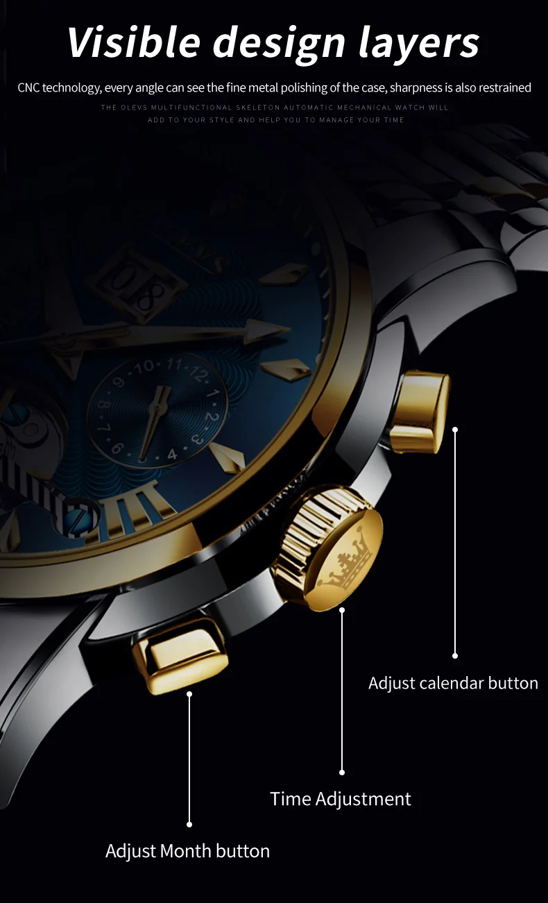 Olevs Men's Watch 9965