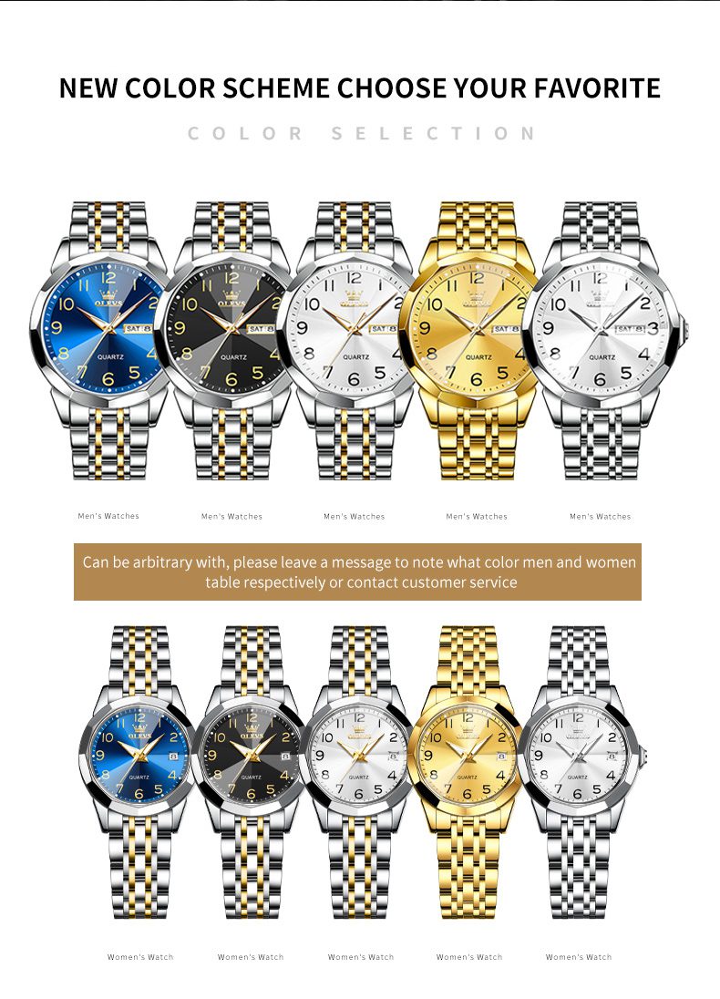 Olevs Couple Watch 9970