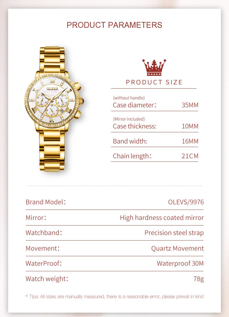 Olevs Women's Watch 9976