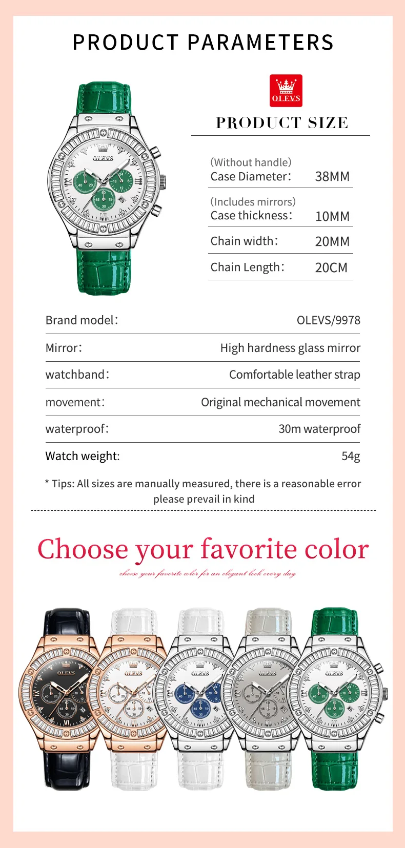 Olevs Women's Watch 9978