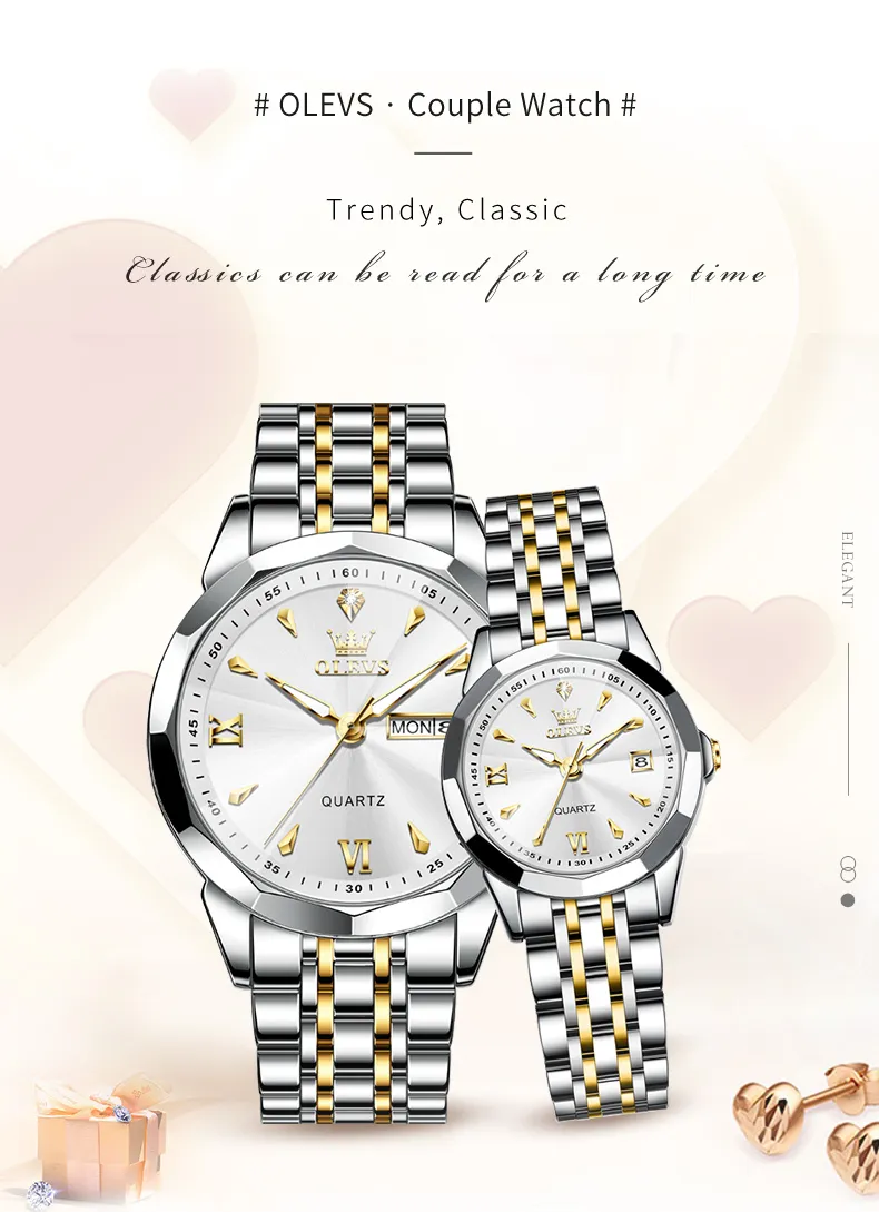 Olevs Couple Watch 9998