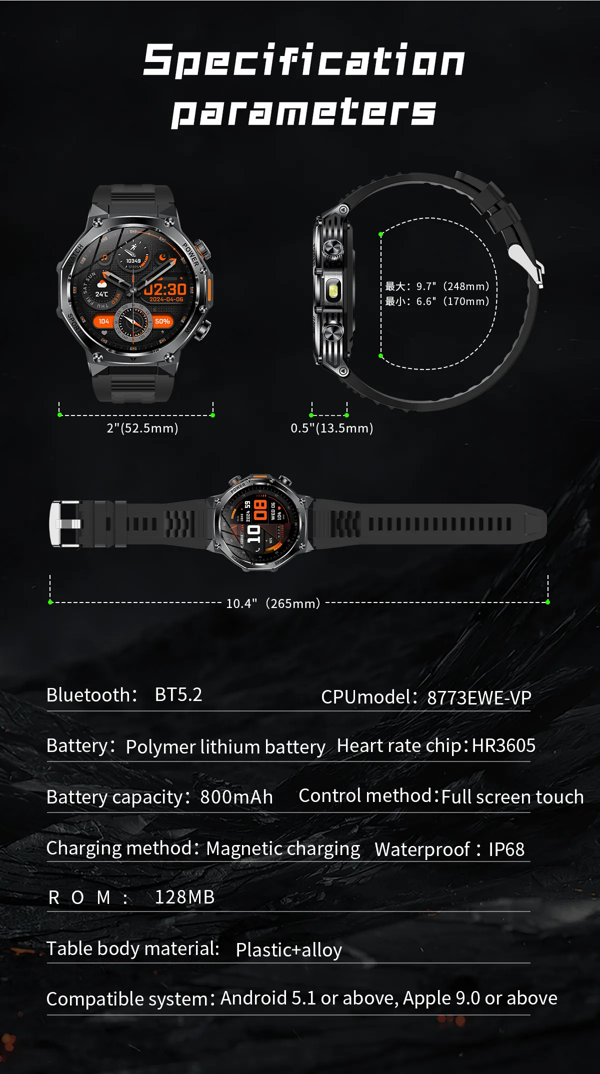 Olevs Smartwatch AK82