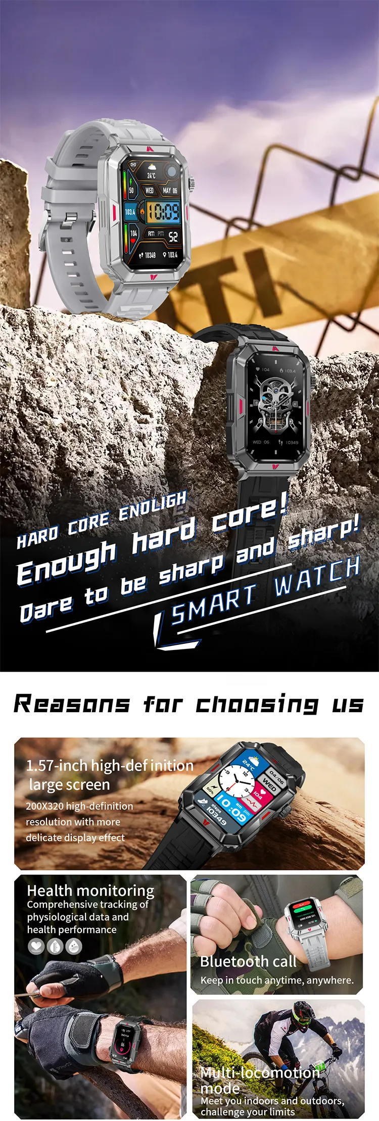ECG Health Smartwatch CF26