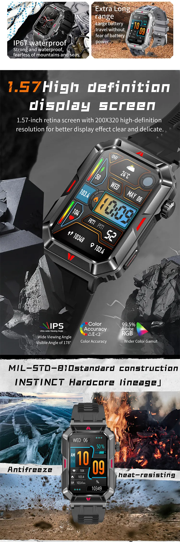 ECG Health Smartwatch CF26