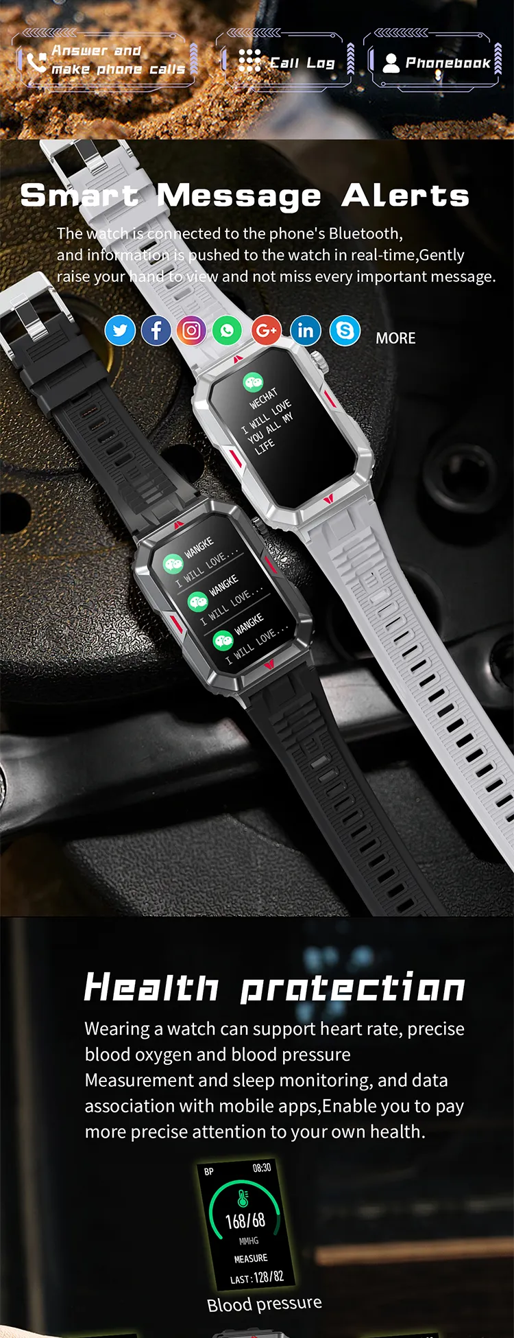 ECG Health Smartwatch CF26