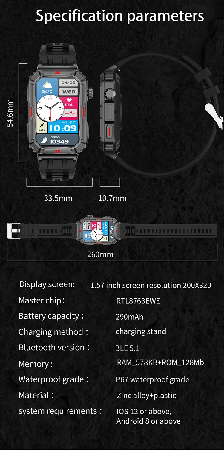 ECG Health Smartwatch CF26