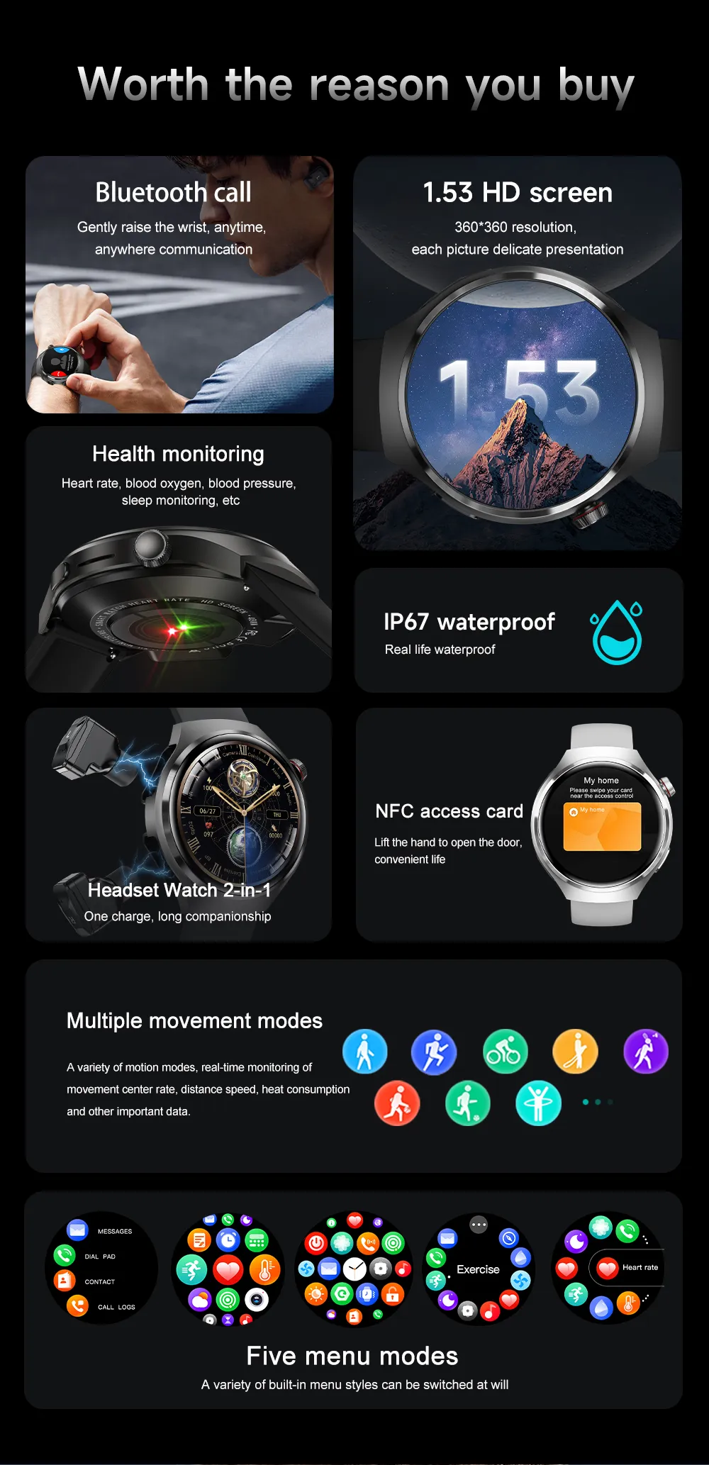 Olevs Smartwatch DK56