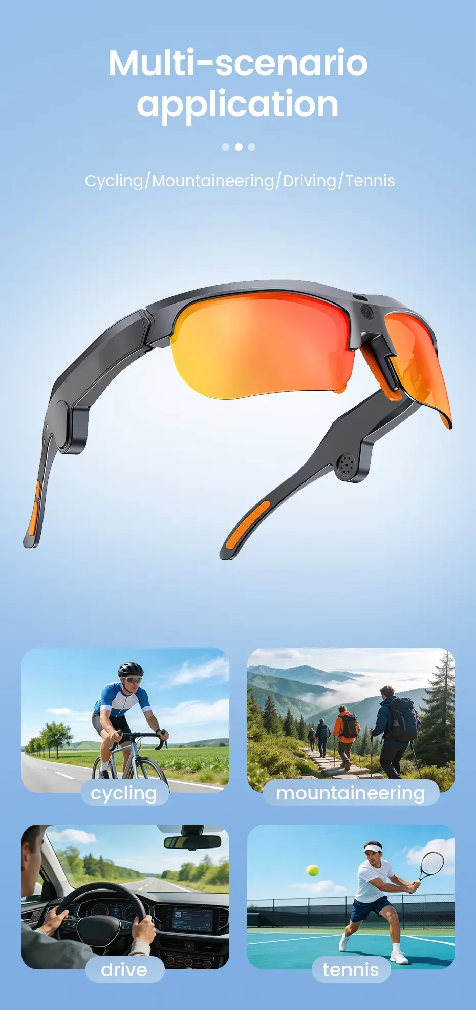 Olevs Smart Glasses E08