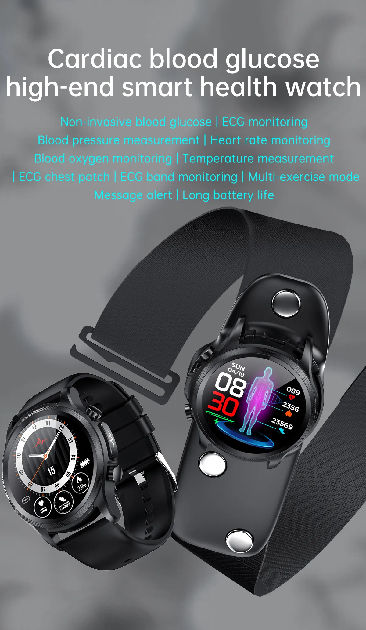 ECG Health Smartwatch E400