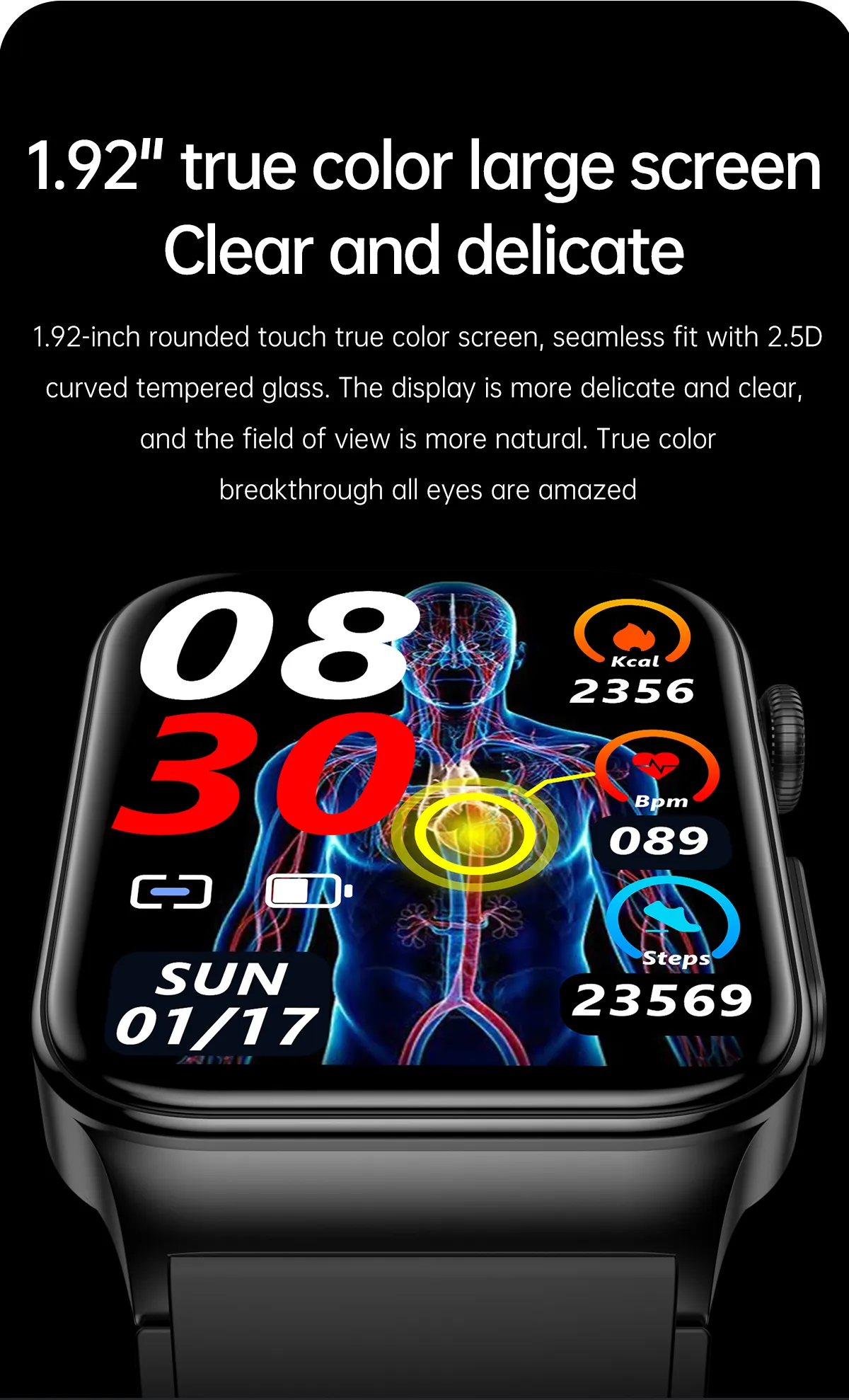 ECG Health Smartwatch E500