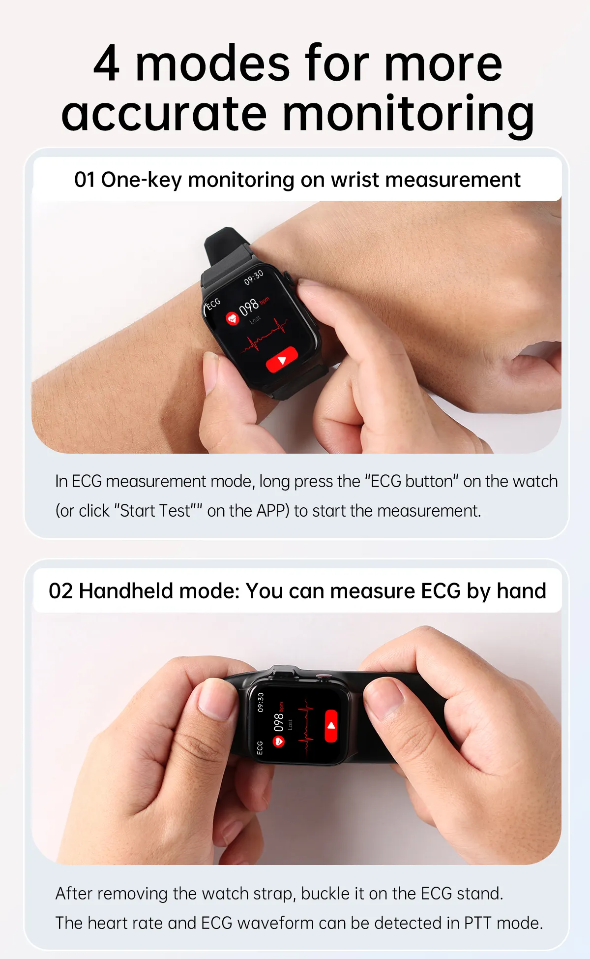ECG Health Smartwatch E500