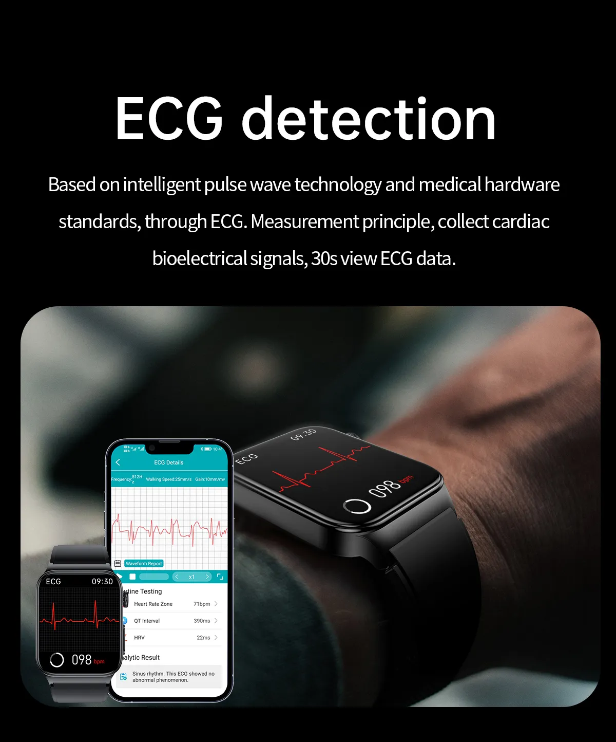 ECG Health Smartwatch E500