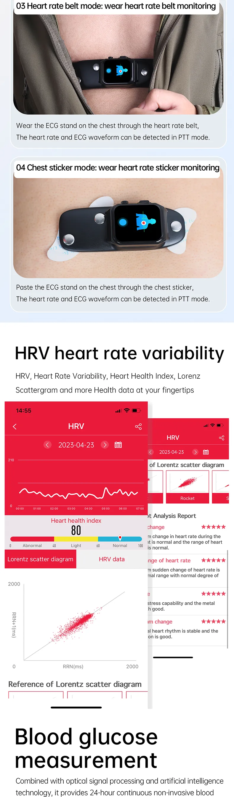 ECG Health Smartwatch E530