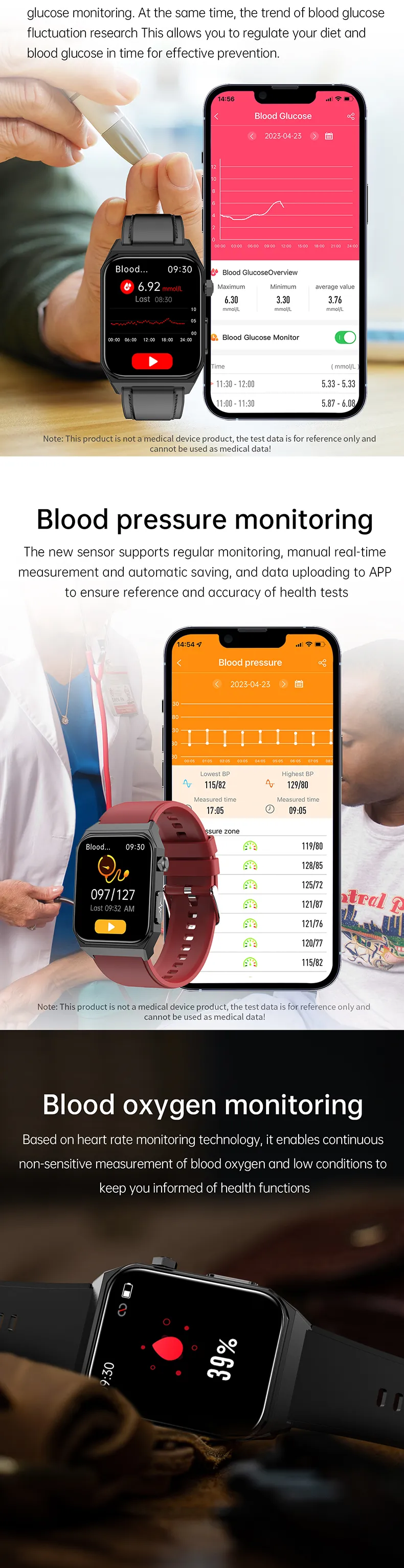 ECG Health Smartwatch E530