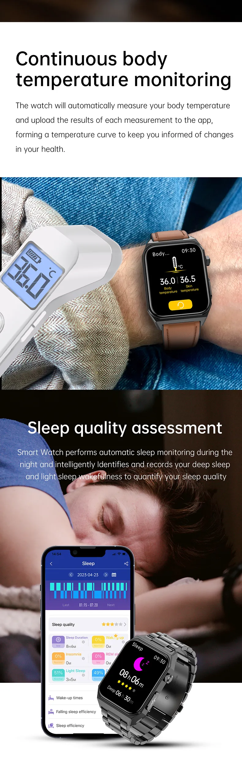 ECG Health Smartwatch E530