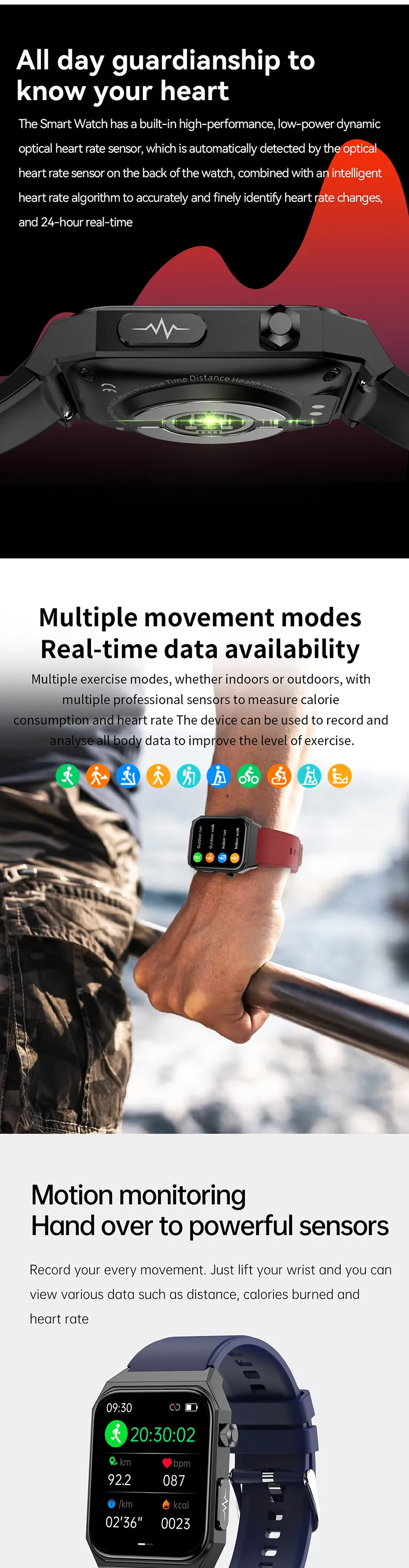 ECG Health Smartwatch E530