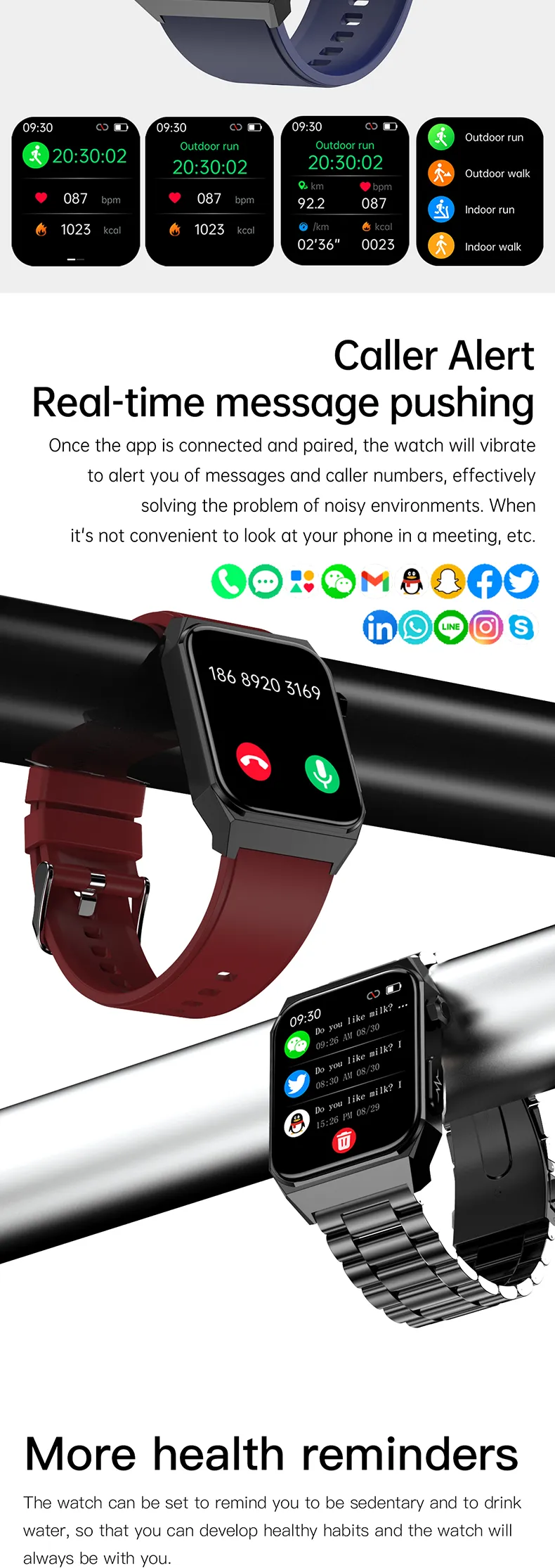 ECG Health Smartwatch E530