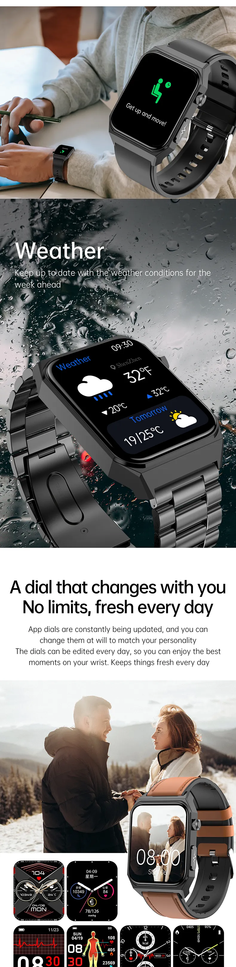 ECG Health Smartwatch E530